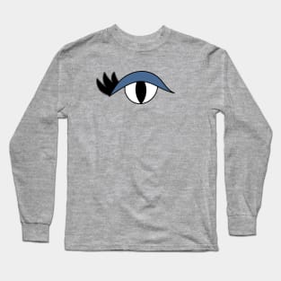 Cute Cartoon Eye with lashes and blue lid Long Sleeve T-Shirt